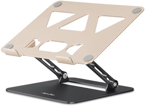 Aoviho Adjustable Laptop Stand for Desk,Portable Laptop Stand Holder and Riser,Foldable Aluminum Notebook Computer Stand