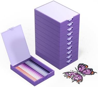 CATEARED 2-in-1 Diamond Art Trays With Lids,Anti-static Diamond Art Storage Containers, Diamond Art Accessories Diamond 
