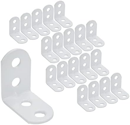 Coshar 20 Pcs Small Right Angle Bracket Corner Brace L Shape Shelf Bracket
