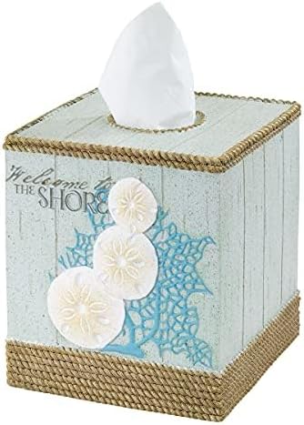 Avanti Linens - Tissue Box Cover, Standard Size Tissue Holder for Home