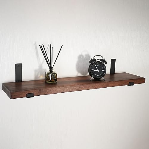CONSDAN Floating Shelves for Wall Mounted Book Shelf Hanging Shelves Floating Bookshelf for Bedroom, Bathroom, Living Ro