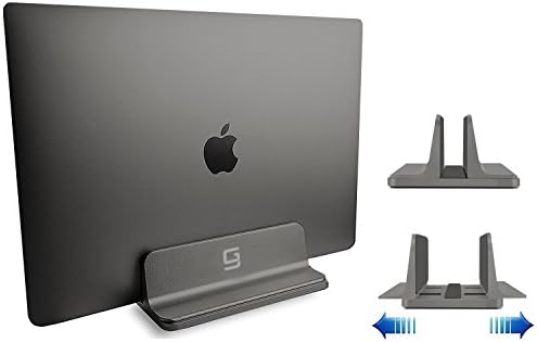 Vertical Laptop Stand for Desk [Adjustable] Sturdy Aluminum Dock Fits All Laptops (up to 20.3 inches) Space Saving, Mode