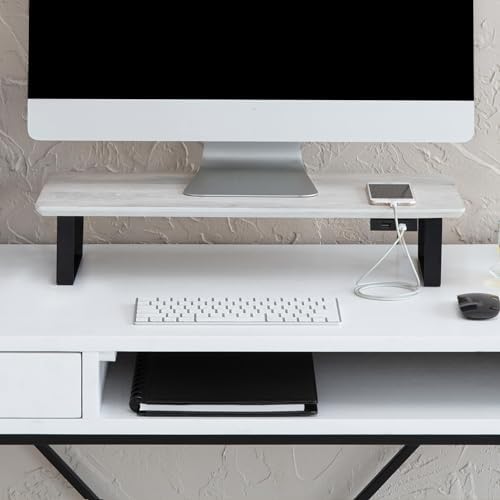 Anji Mountain Monitor Stand for Desk - Desktop Organizer & Laptop Riser, Ergonomic Monitor Riser, Space-Saving, Durable,
