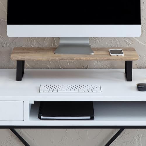 Anji Mountain Monitor Stand for Desk - Desktop Organizer & Laptop Riser, Ergonomic Monitor Riser, Space-Saving, Durable,