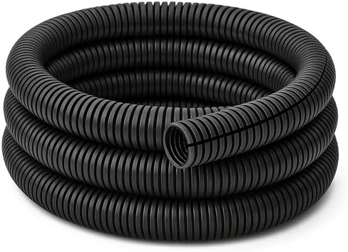 Electriduct 1.5" Split Wire Loom Conduit (1.5 Inch ID) - Black - 150 Feet