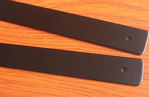 10 Pack - 12 inch Black Hidden L Shelf Bracket (1/5 Inch Thicked) Iron Floating Shelf Brackets Rustic Industrial Metal B
