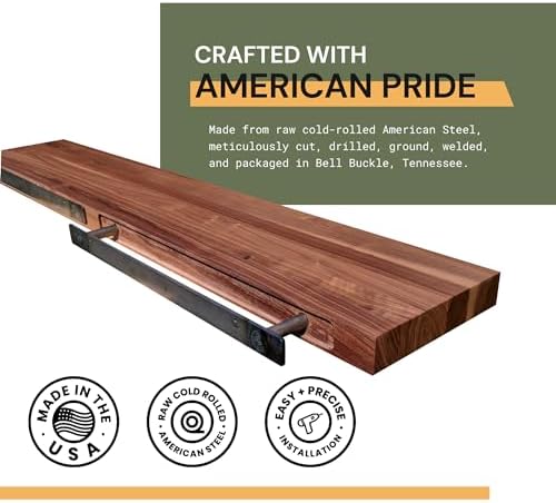 Floating Shelf Bracket - 24” Hidden Shelf Brackets, 150 LB Weight Capacity, Supports Wall Mounted Floating Shelves of An