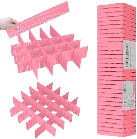 ALBAD Plastic Drawer Dividers Adjustable Drawer Organizer Dividers Separator for Tidying Clutter/Cutlery/Underwear/Socks
