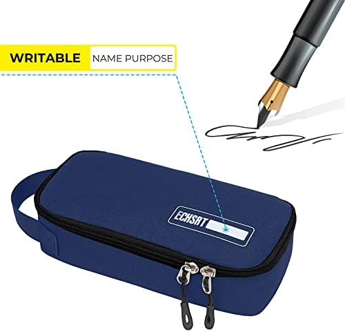 ECHSRT Large Pencil Case, Aesthetic Pen Pouch with Big Capacity, Minimalist Portable Stationery Bag with Handle for Office Organizer Aesthetic Pencil Cases