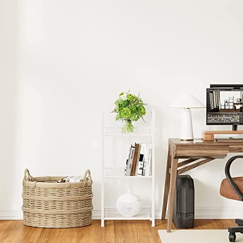 Bookshelf Storage Shelf Small Bookcase Freestanding Storage Stand for Living Room, Bedroom, Kitchen Rust Resistance, Eas