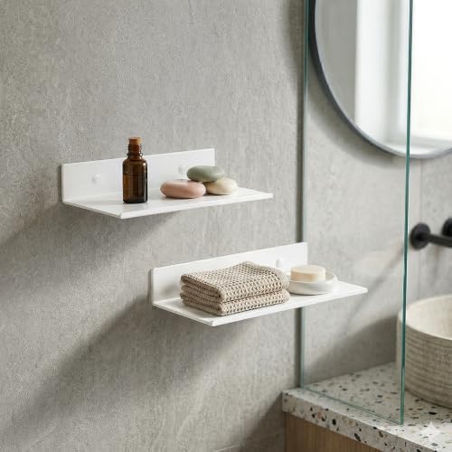 Z metnal Small Floating Shelves,Mini Display Shelf for Phone Ceiling, Slim Narrow Lack Wall Shelf, Aluminum, Wall Mounte