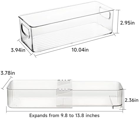 Kitchen plastic drawer organizer