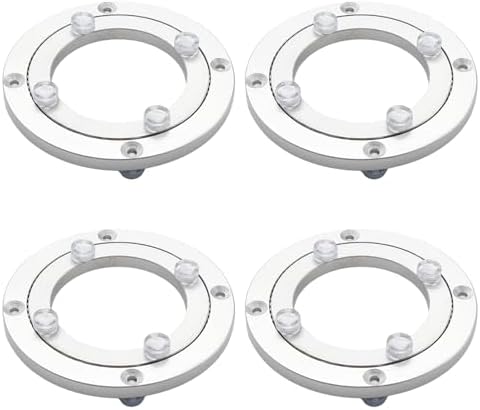 4Pcs 120mm / 4.72" Aluminum Alloy Lazy Susan Turntable Bearings