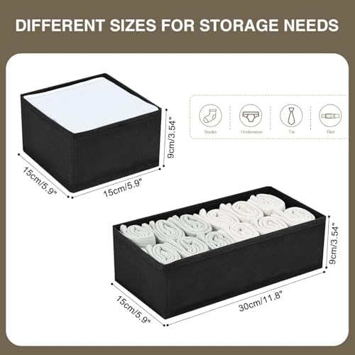 DIMJ Drawer Organizers, Set of 12 Clothes Drawer Organizer, Foldable Closet Drawer Organizer, Dresser Drawer Organizers 
