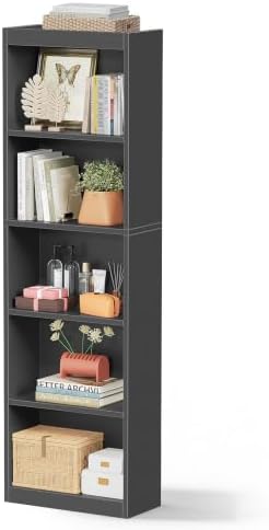 5 Tier Bookshelf,Open Storage Book Shelf,68 Inch Bookcase
