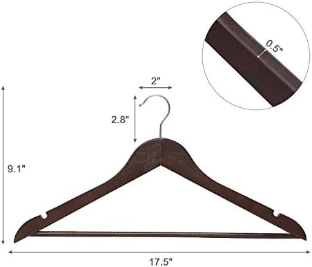 Lotus Wooden Hangers, Solid Wood Shirt Hangers,Dress Coat Jacket Clothes Hangers,with Extra Smooth Finish, 360 Degree Sw