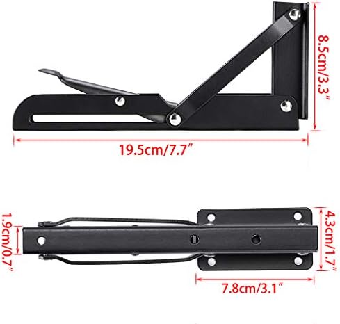 Sumnacon 2 Pcs Folding Shelf Brackets for Worktops,8 Inch ,Max Load 99lb