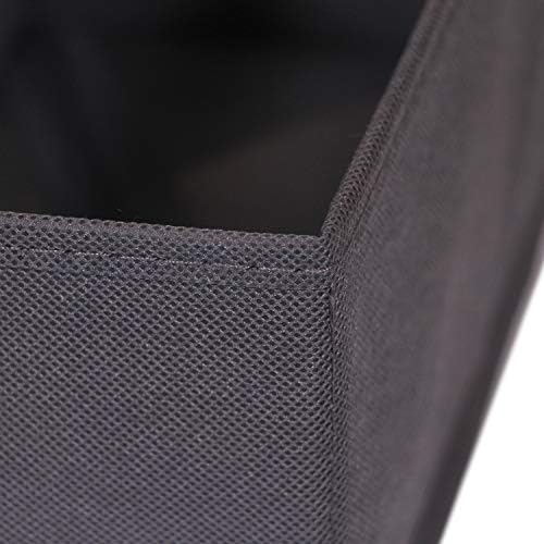 DIOMMELL 9 Pack Foldable Cloth Storage Box Closet Dresser Drawer Organizer Fabric Baskets Bins Containers Divider for Clothes Underwear Bras Socks Lingerie Clothing, Dark Grey 090