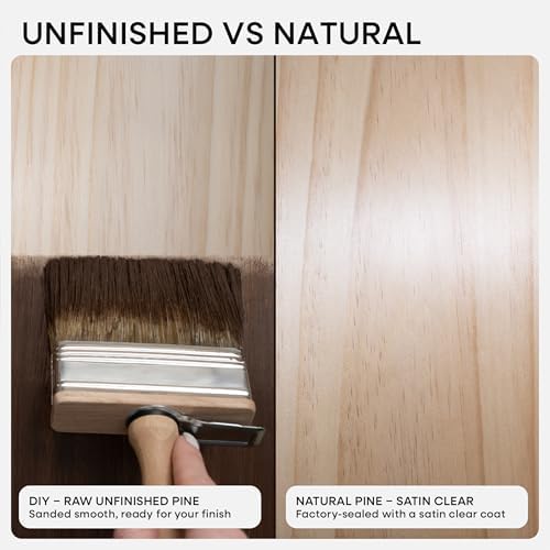 Homeforia 18 Inch DIY Floating Shelves, High-End Solid Pine Wood, Set of 3