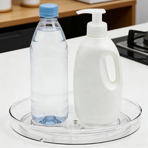 Amolliar Lazy Susan Organizer, Rotating Turntable for Cabinet, 9" 2 Pack