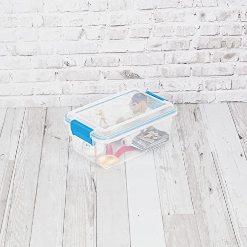Sterilite 7.5 Qt Gasket Box, Weather-Resistant Clear Storage Bin, 6 Pack
