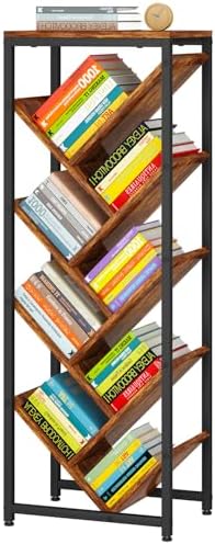 IBUYKE 9 Tier Tree Bookshelf with Top Shelf,Brown TBC002H