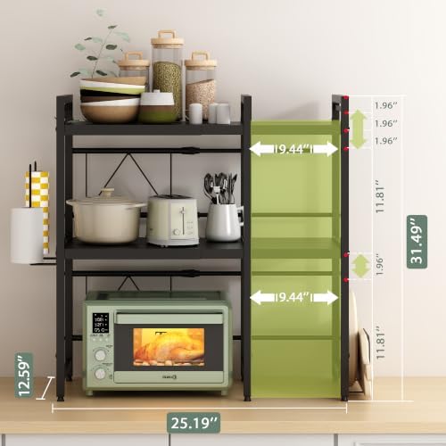 NETEL 3 Tier Expandable Microwave Stand countertop,Microwave Oven Rack