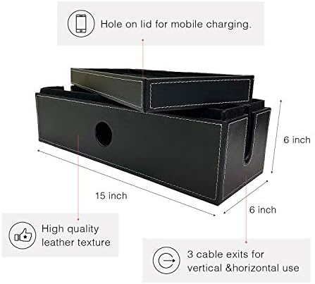 NEET Cable Management Box Large, Computer Cord Organizer, Hide and Conceal, Power Cable Organizer, Computers and Desks, 