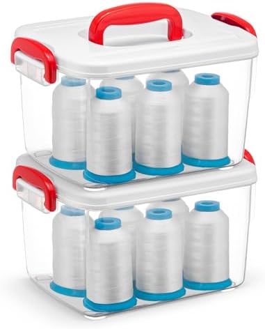 Tribello Clear Plastic Storage Bins with Lids and Handle Stackable Storage Bins, 5 Quarts - 2 Pack