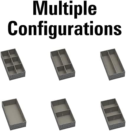 Household Essentials 3‑Piece Drawer Organizer Starter Set in Customizable Inserts of Large and Small Trays, Cream