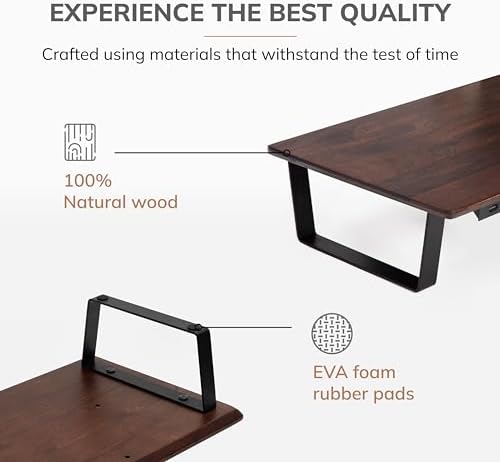 Anji Mountain Monitor Stand for Desk - Desktop Organizer & Laptop Riser, Ergonomic Monitor Riser, Space-Saving, Durable,