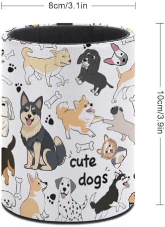 Cute Dogs Pen Holder Pencil Cup for Desk Organizer