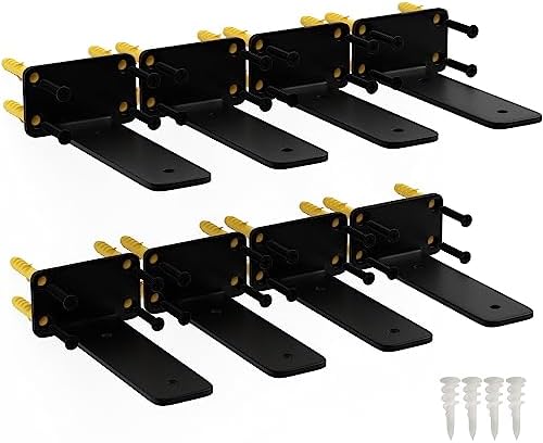 6 Inch Shelf Brackets, 8 Pack Floating Shelf Bracket, 1/5" Thick