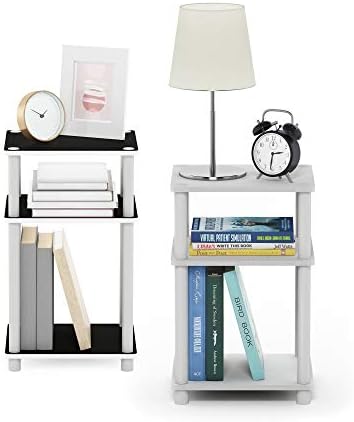 Furinno Shelves 3-Tier Industrial Style Bookcase, Display Shelf, 35 Wide, Brown