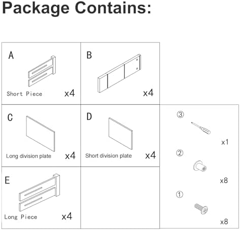 4.4" High Drawer Dividers with Inserts, Bamboo Drawer Dividers for Clothes, Expandable from 12-17.5", Adjustable drawer 