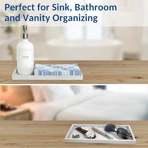 Spacewiser Silicone Countertop & Vanity Tray – 11.7” Bathroom Counter Tray