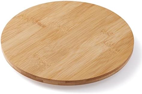 10 Inch Bamboo Lazy Susan Organizer Turntable for Kitchen Cabinet Table Refrigerator Lazy Susans Spice Rack for Pantry C
