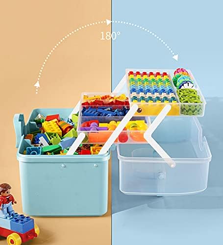 Sooyee Craft Organizers and Storage, Clear/White, 13.4x7.5x8.9 In