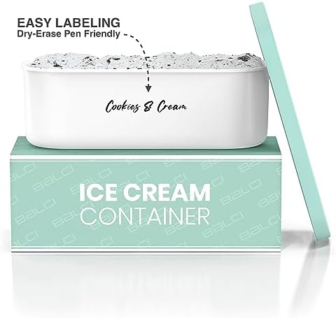 BALCI 2 Quart Ice Cream Container - Freezer Tub (Mint)