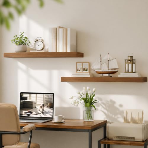 HOOBRO 31.5" Floating Shelves for Wall, Set of 2 Wall Mounted Shelf