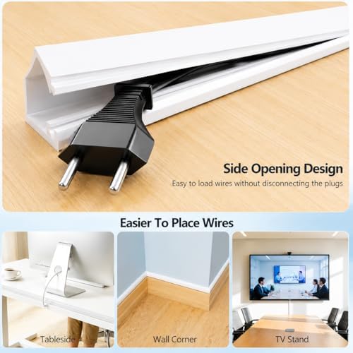 78" Silicone Cord Hider for Wall, Cable Raceway to Hide TV Wires & Cords