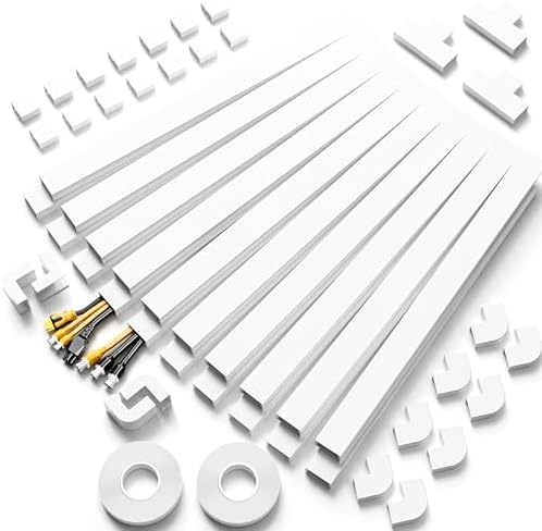 Delamu 315in Cord Hider, Cord Covers for 3-4 Wires on Wall, Large TV Cable Hider Wall, Paintable Wire Hiders Wire Covers