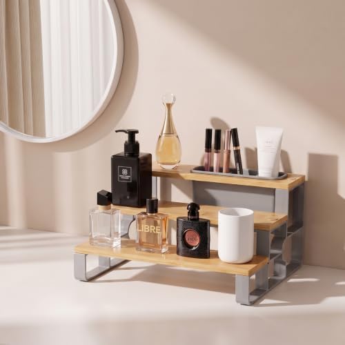Makeup Organizer with Makeup Brush Holder, Perfume Stand, Dresser organizer