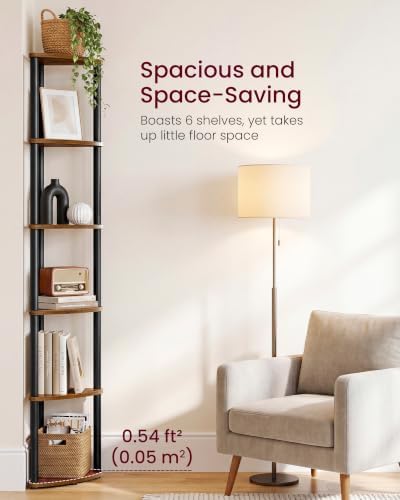 VASAGLE Superfast Toolless Assembly 6-Tier Corner Shelf