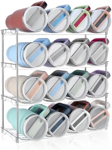 Stackable Water Bottle Organizer Large Compartment Water Bottle Holder