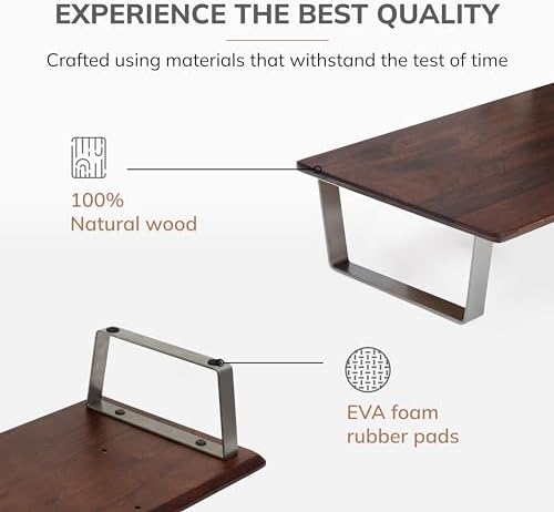 Anji Mountain Monitor Stand for Desk - Desktop Organizer & Laptop Riser, Ergonomic Monitor Riser, Space-Saving, Durable,