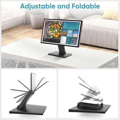 Jakeko Lay Flat Monitor Stand 24 inch - Low Foldable Monitor Stand Universal VESA 100 Adjustable