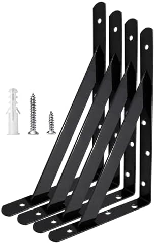 20 Inch Shelf Brackets for Heavy Load, 4 6 8 10 12 14 16 18 Inch Home, Garage Use Heavy Duty Shelves Brackets, Wall Moun