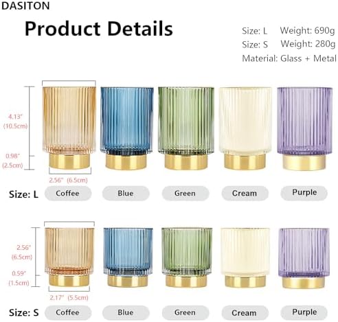 DASITON Makeup Brush holder Organizer,Crystal Cosmetic Makeup Brush Glass Brushes Storage Holder, Vintage Make Up Brush 