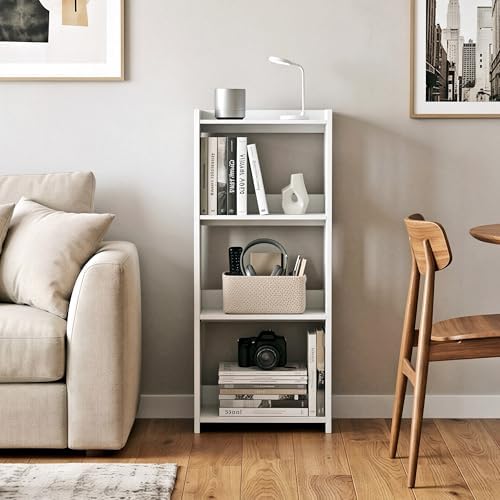 HAYOFAMY 4 Tier Bookshelf for Small Spaces 36.6”H Bookcase